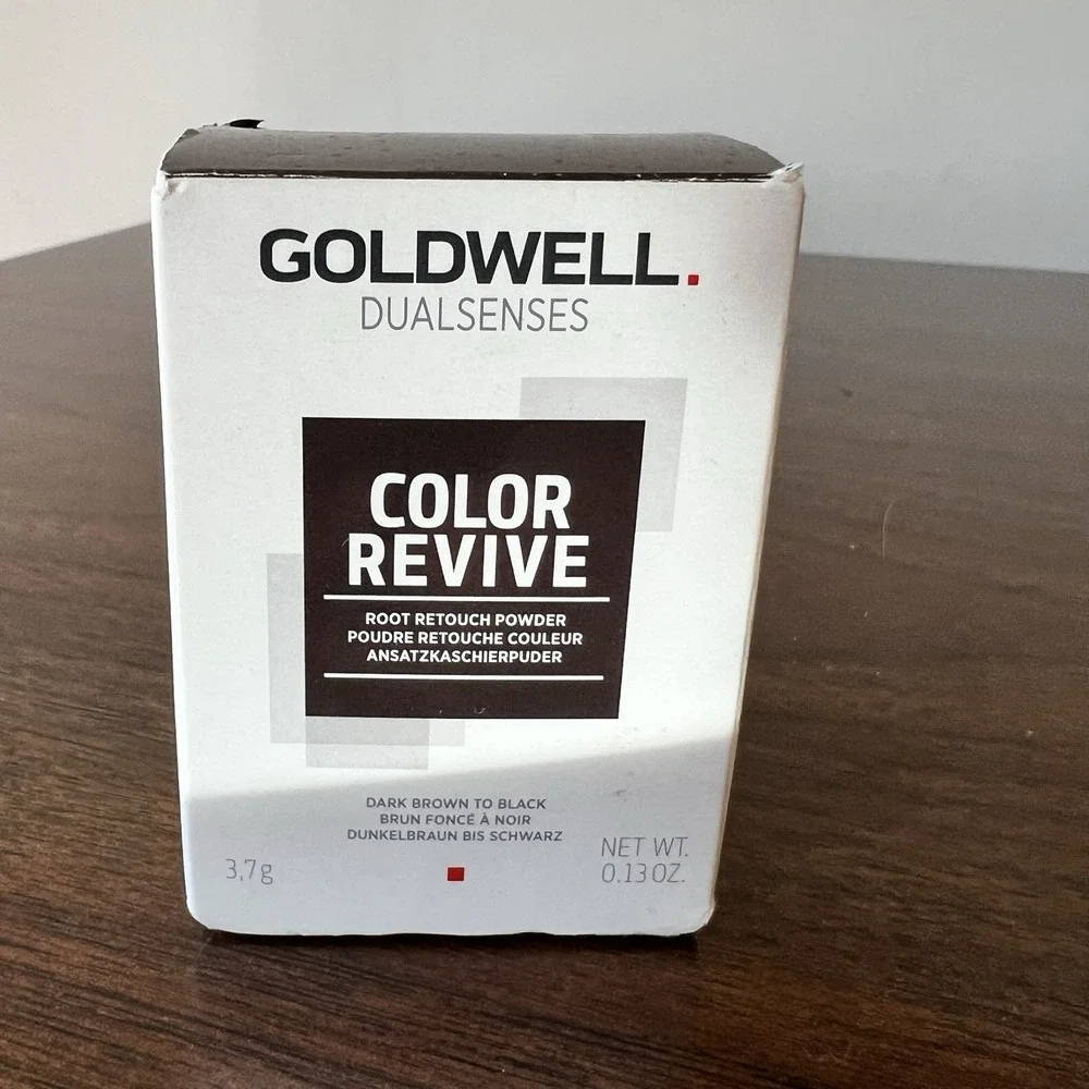 Goldwell Color Revive Root Retouch Powder Dark Brown to Black 0.13 oz New